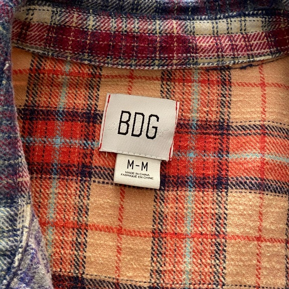 Urban Outfitters BDG Ted Flannel Patchwork MEDIUM - Picture 2 of 4